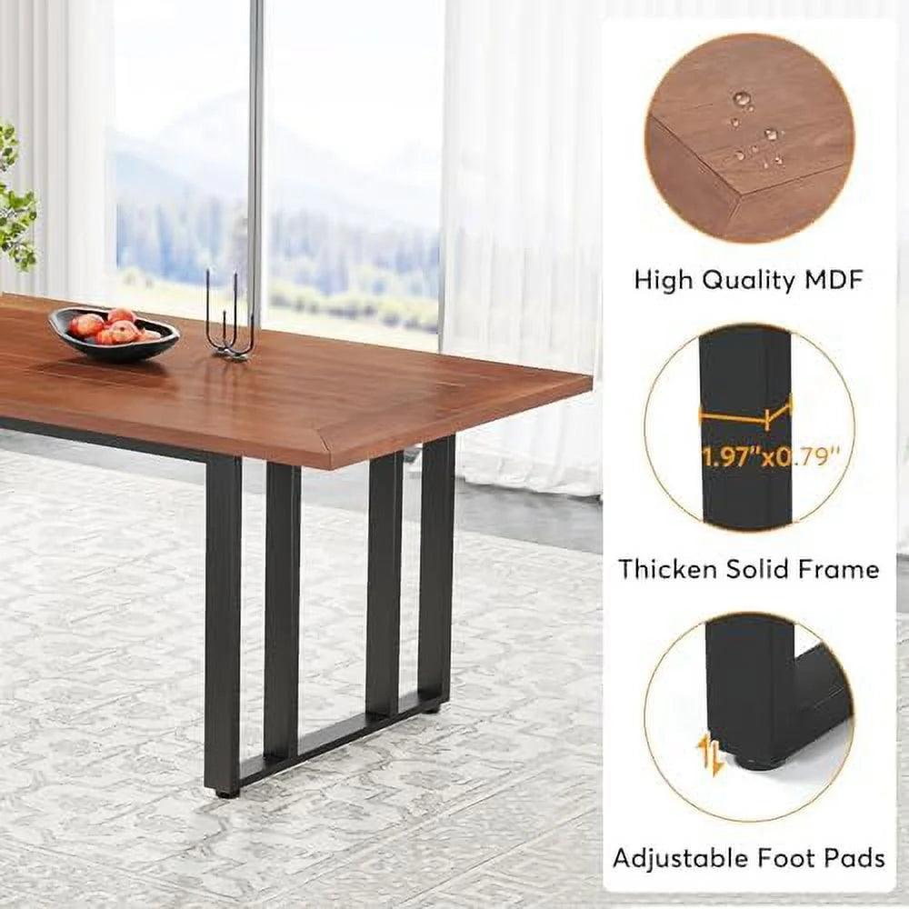 55 inch Rectangular Dining Table with Metal Frame G89791