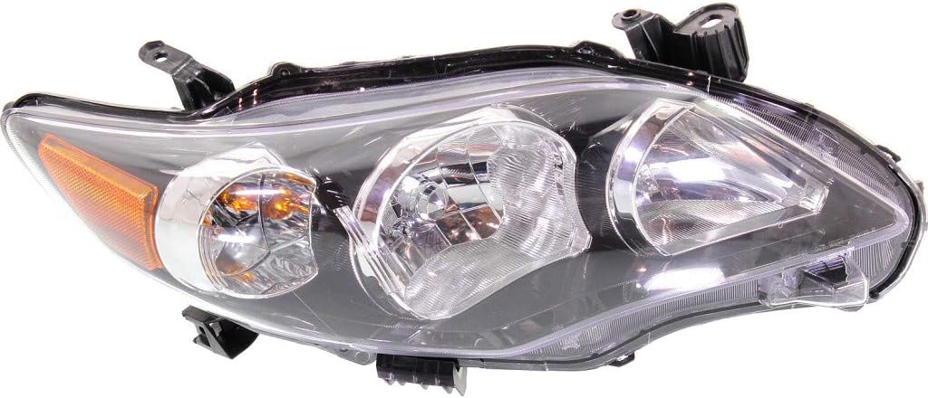 Black Passenger Side Headlight Assembly R308