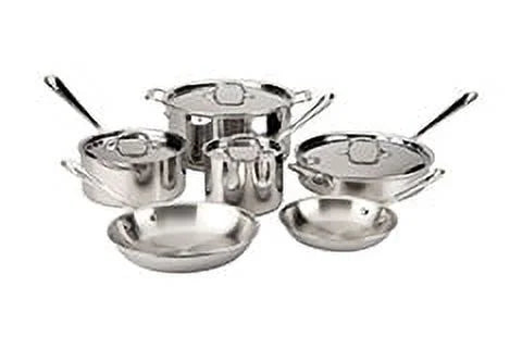 Stainless 3-ply Bonded 10 piece Cookware Set H259690