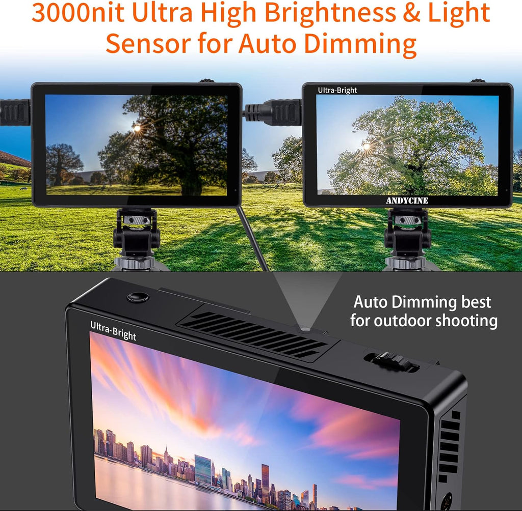 5.5 Inch Touchscreen Camera Field Monitor with Battery and Charger O541171