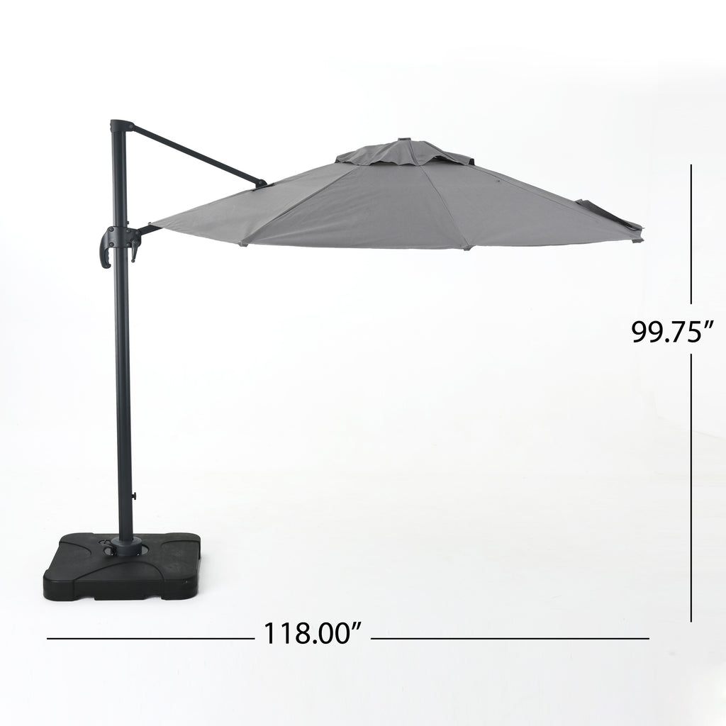 Gray and Black Cantilever Canopy Umbrella Q89607