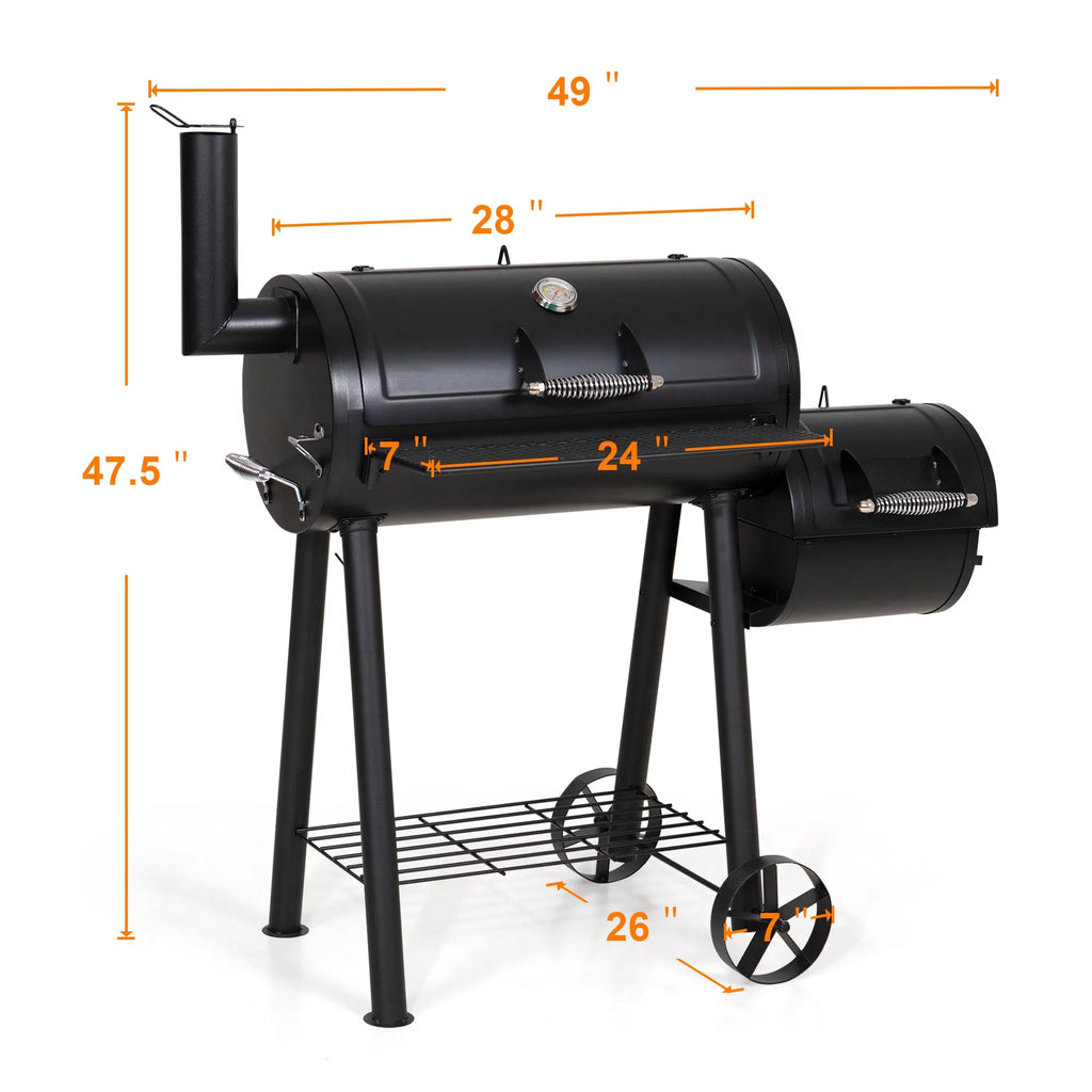 Portable Charcoal Grill with Offset Smoker R814622
