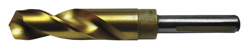 Reduced Shank Drill Bit, 1 in, 118°, Cobalt, Tin X502
