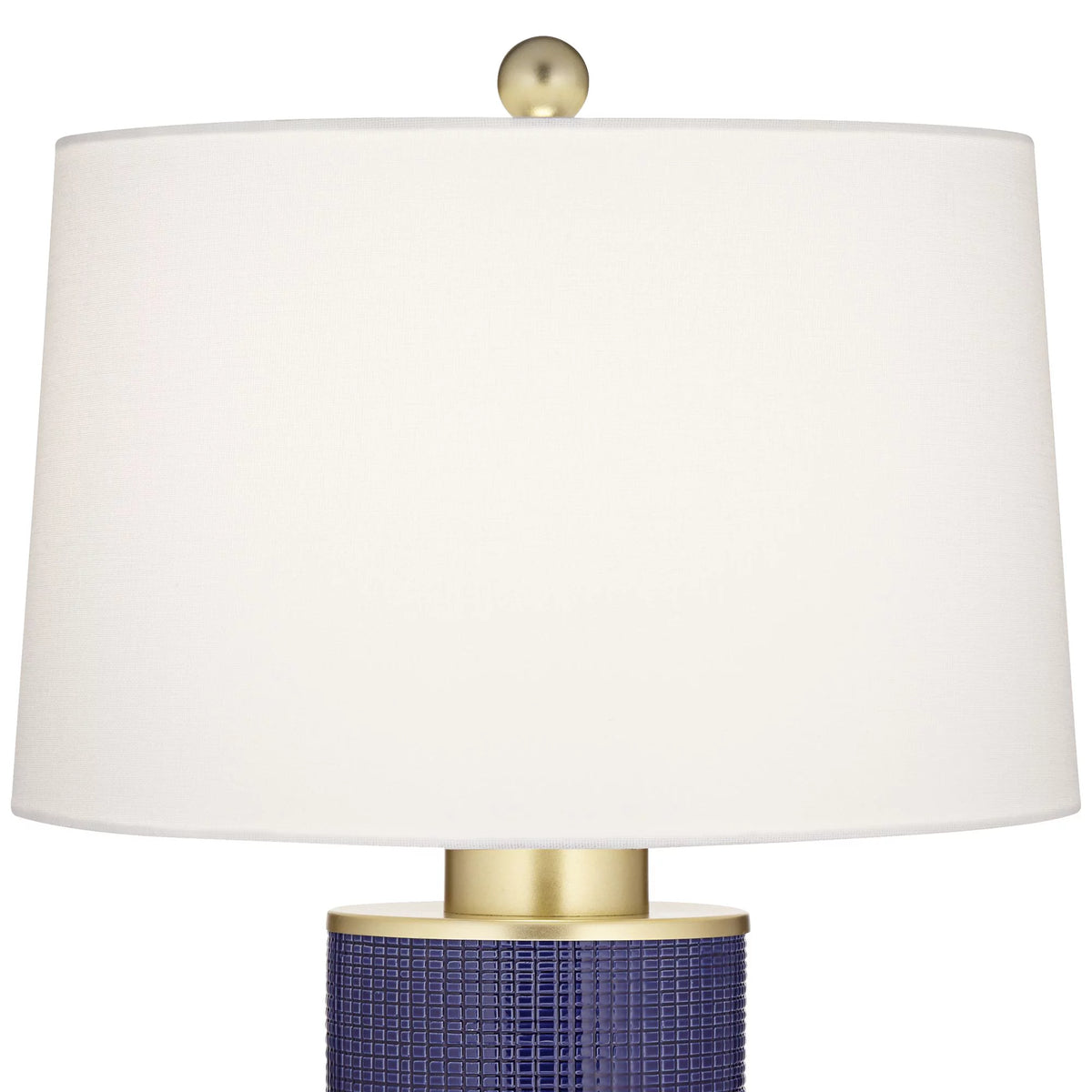 24 1/2" High Gold Textured Blue Ceramic Table Lamps Set of 2 M350854