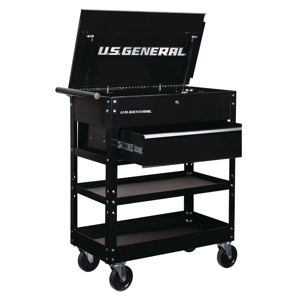 Black 30 in. Bulk Storage Tech Cart Y672120