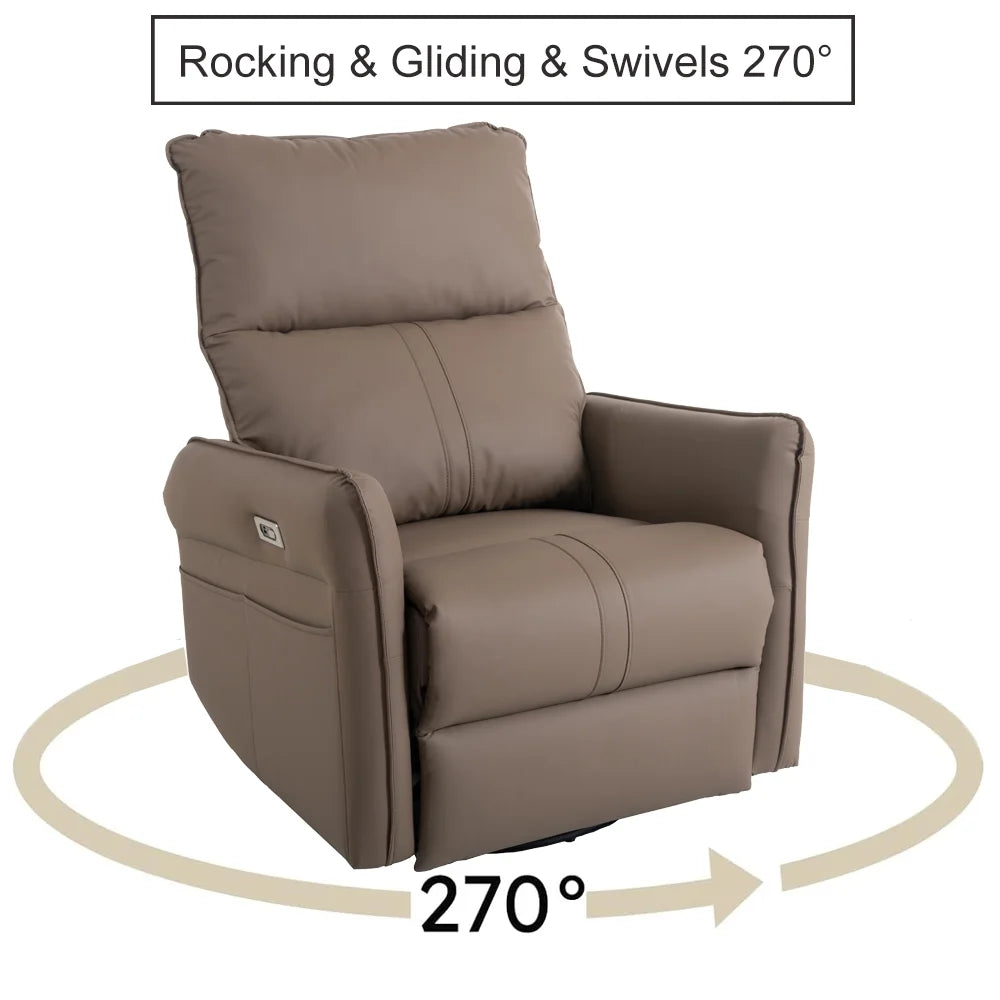 Power Swivel Rocker Recliner Chair with USB Ports K5917