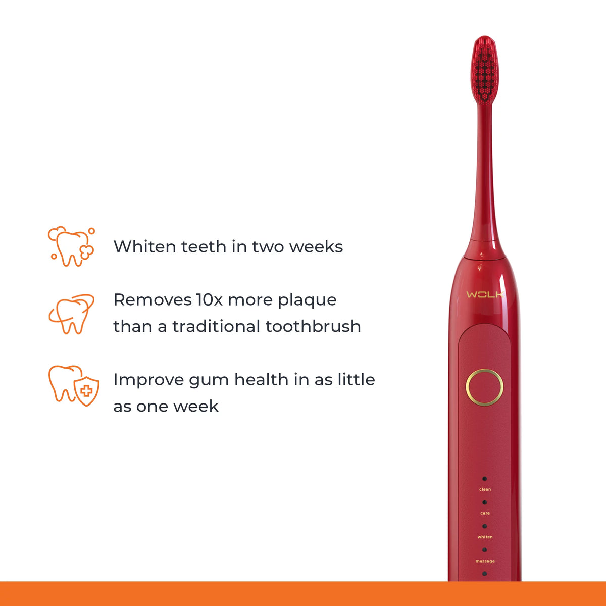 Ultra Whitening Toothbrush with Pressure Sensor, 5 Brushing Modes, 8 Brush Heads, Travel Case, Rechargeable M568599
