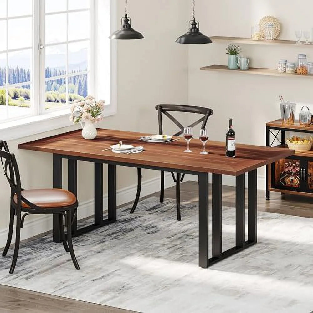 55 inch Rectangular Dining Table with Metal Frame G89791