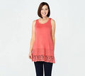 Regular Knit Tank with Satin Lace Trim Z652456