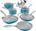12 Piece Non Stick Ti-Cerama Copper Cookware Set O434