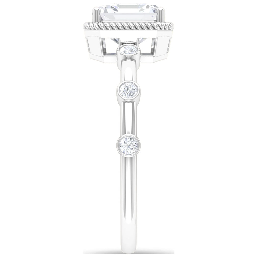 Moissanite Solitaire Engagement Ring - 8 MM - 925 Sterling Silver M686481