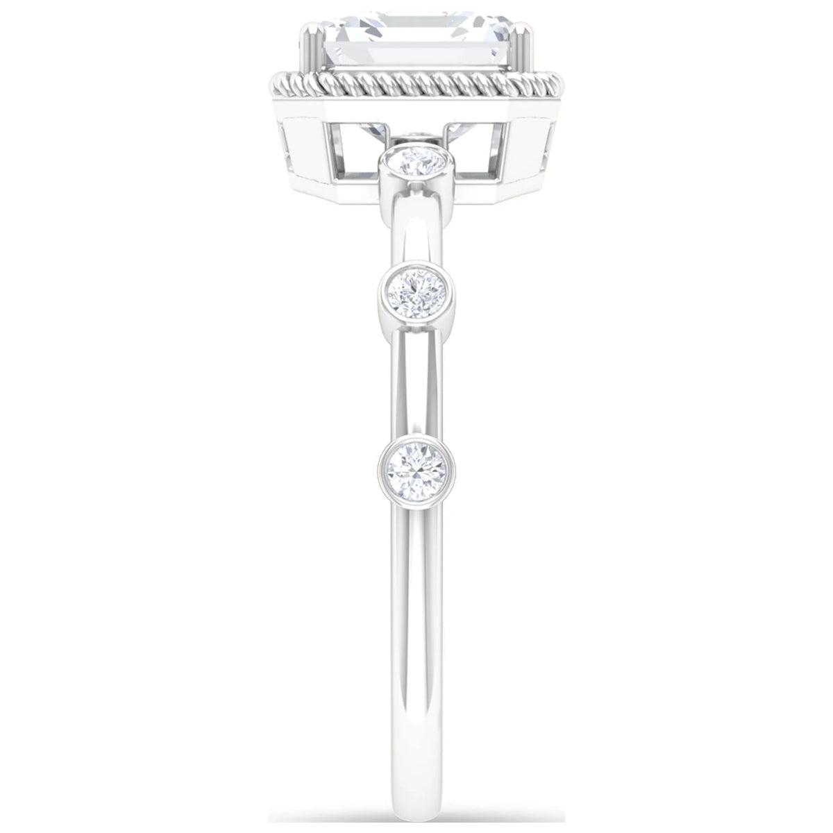 Moissanite Solitaire Engagement Ring - 8 MM - 925 Sterling Silver M686481
