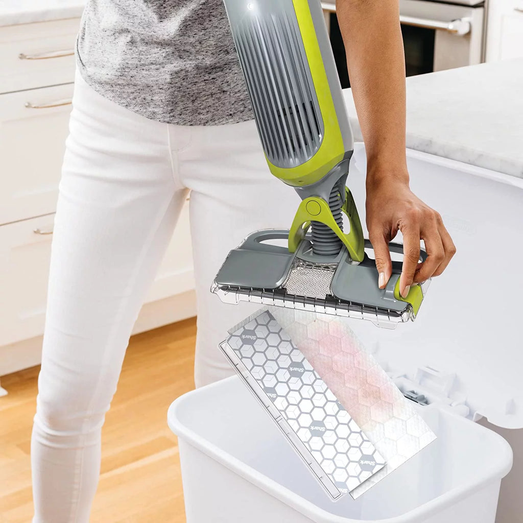 Charcoal Gray Vacuum Mop with 12 Disposable Pads & 12 oz Cleaning Solution L207602