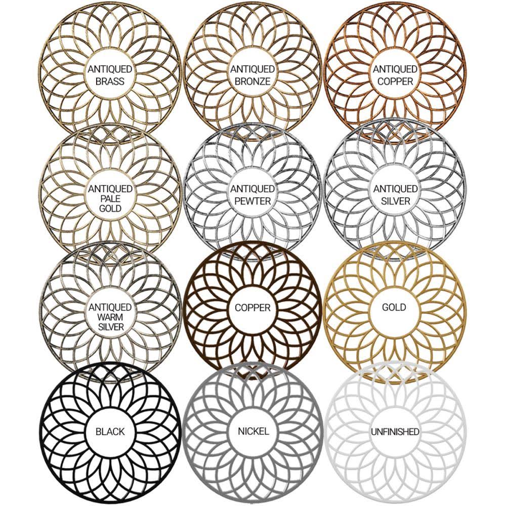 34x22OD x 12 3/8x22ID x 1x22P PVC Pierced Ceiling Medallion E333656