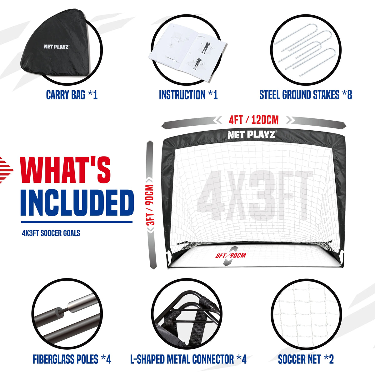 Pop-up Soccer Goals Set of 2 O71653