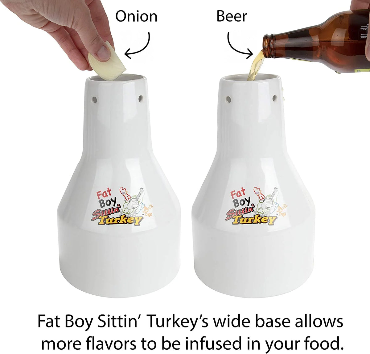 Ceramic Beer Can Turkey Roaster and Steamer G580043