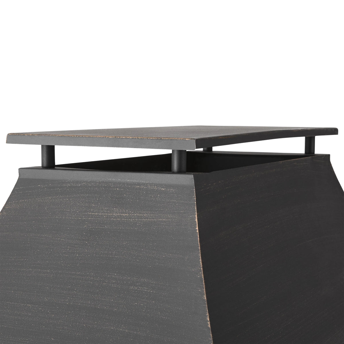 45-Inch Outdoor Steel Fireplace with Chimney D566