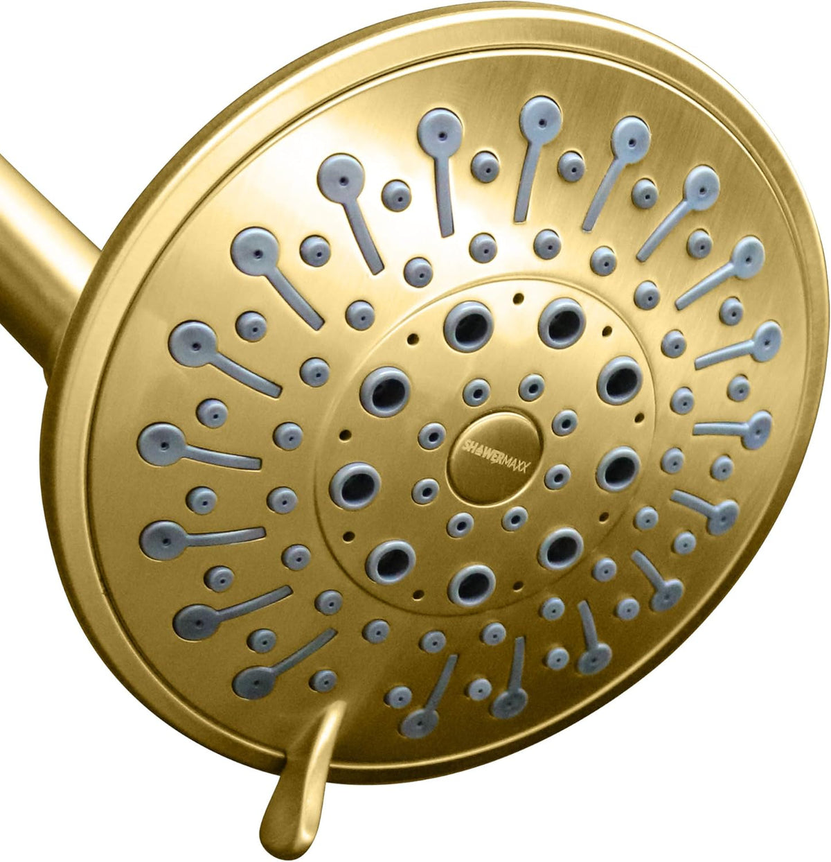 Polished Brass/Gold 5 inch Adjustable High Pressure Shower Head, Pack of 2 N21456