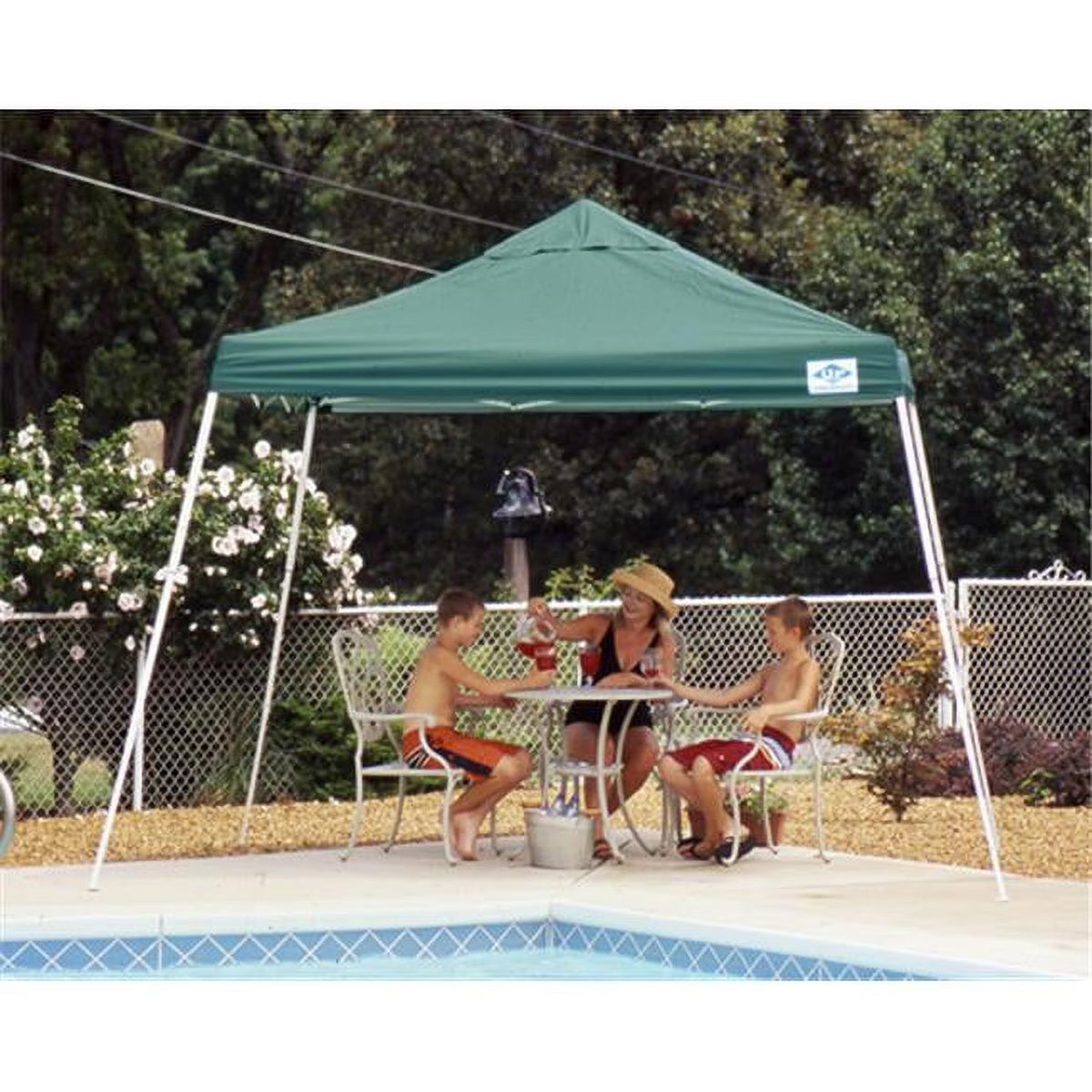 Green Pop-up Canopy with Black Roller Bag L609090