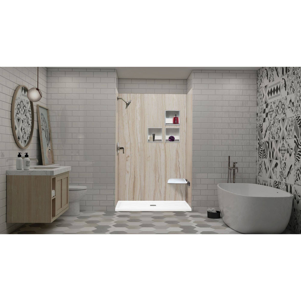 Cameo Single Threshold Shower Base with Center Drain Y8093