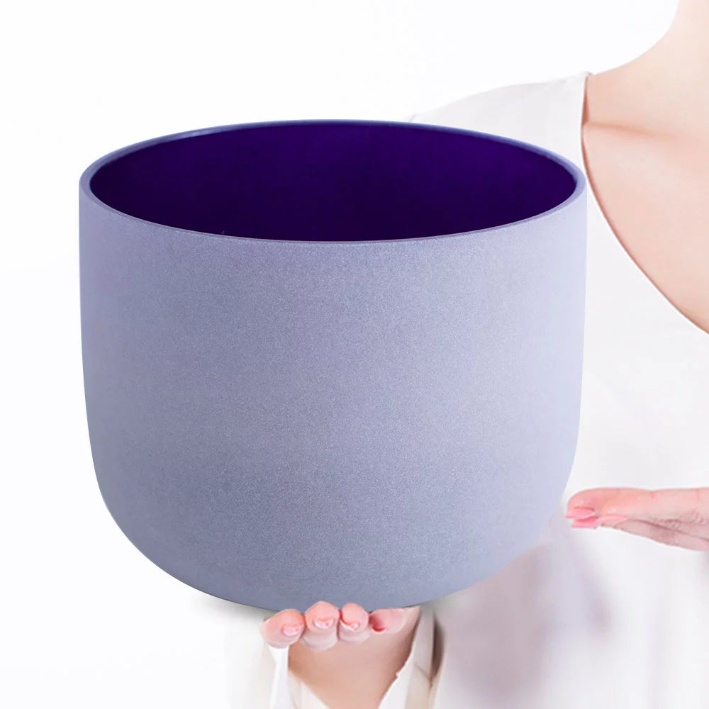 Indigo Quartz Frosted Crystal Singing Bowl 8 inch K24856