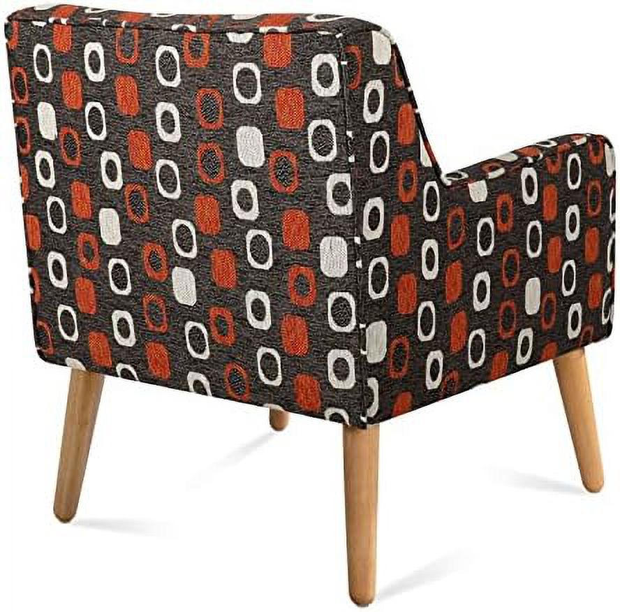 Grey Pattern Linen Fabric Accent Chair I15208