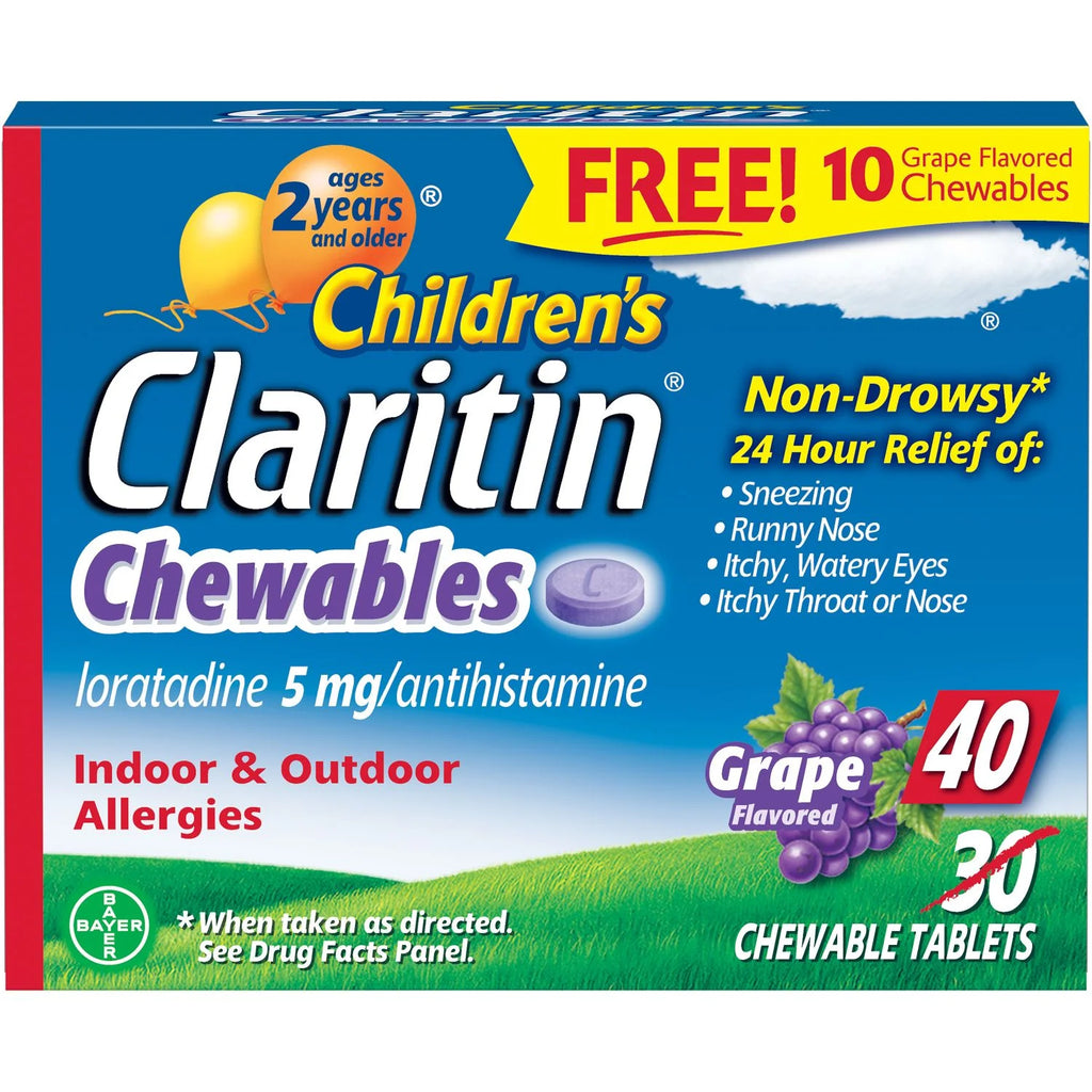 24 Hour Allergy Grape Chewable Tablet 5mg 40Ct B41588