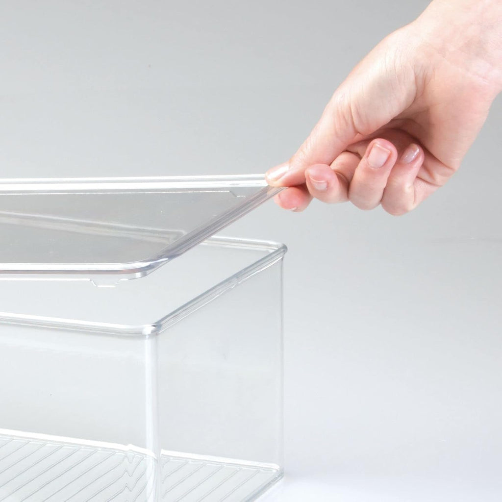 Clear Plastic Storage Box with Lid, 6 Pack V2153