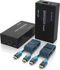 HDMI Extender Over Cat5e/6 Cable 200ft 2 Pack 4K HDMI Cables Transmitter Receiver A3531