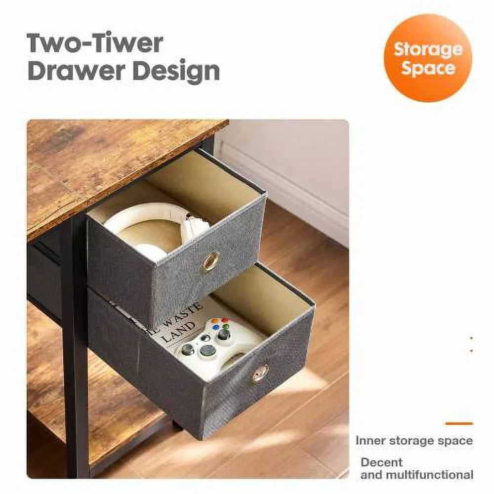 47IN Writing Desk with 2-Tier Drawers M276917