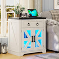 White End Table with Charging Station Y749042