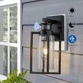 1-Light Matte Black Motion Sensor Wall Lantern V911927