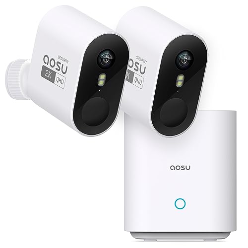 Outdoor Wireless Security Cameras 4-Cam-Kit 2K Color Night Vision Z281641