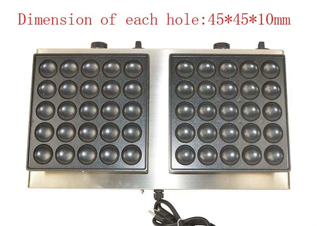 50Holes Commercial Electric Mini Dutch Pancake Waffle Maker B955973