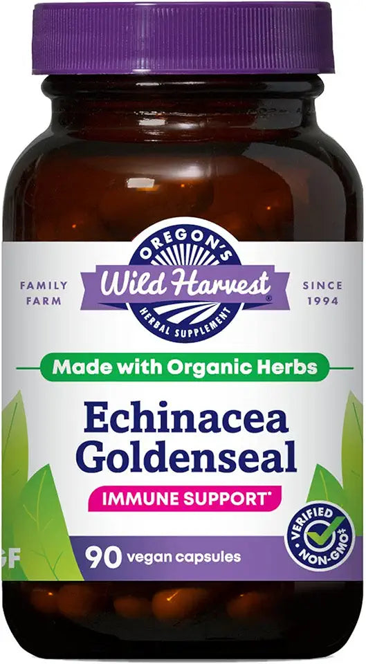 Organic Echinacea Goldenseal Capsules 90 Count Y440