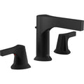 Matte Black Two Handle Widespread Bathroom Faucet X459327