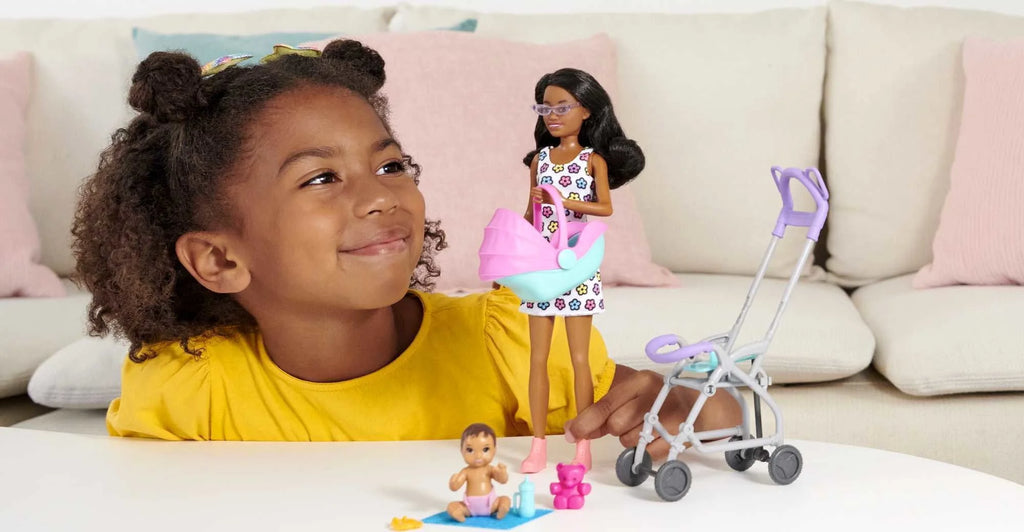 Stroller Playset with Dolls and 5 Accessories A4341