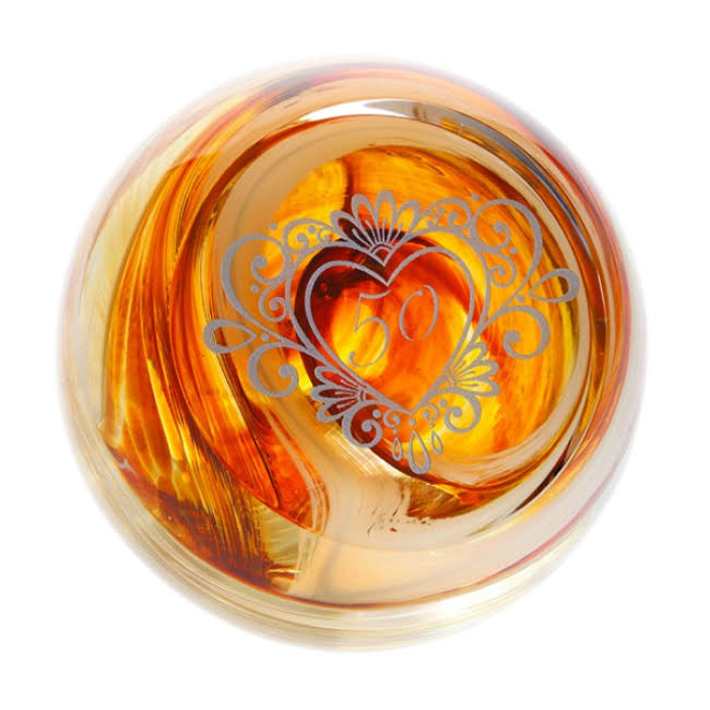 Gold 8x8x8 cm Glass D858