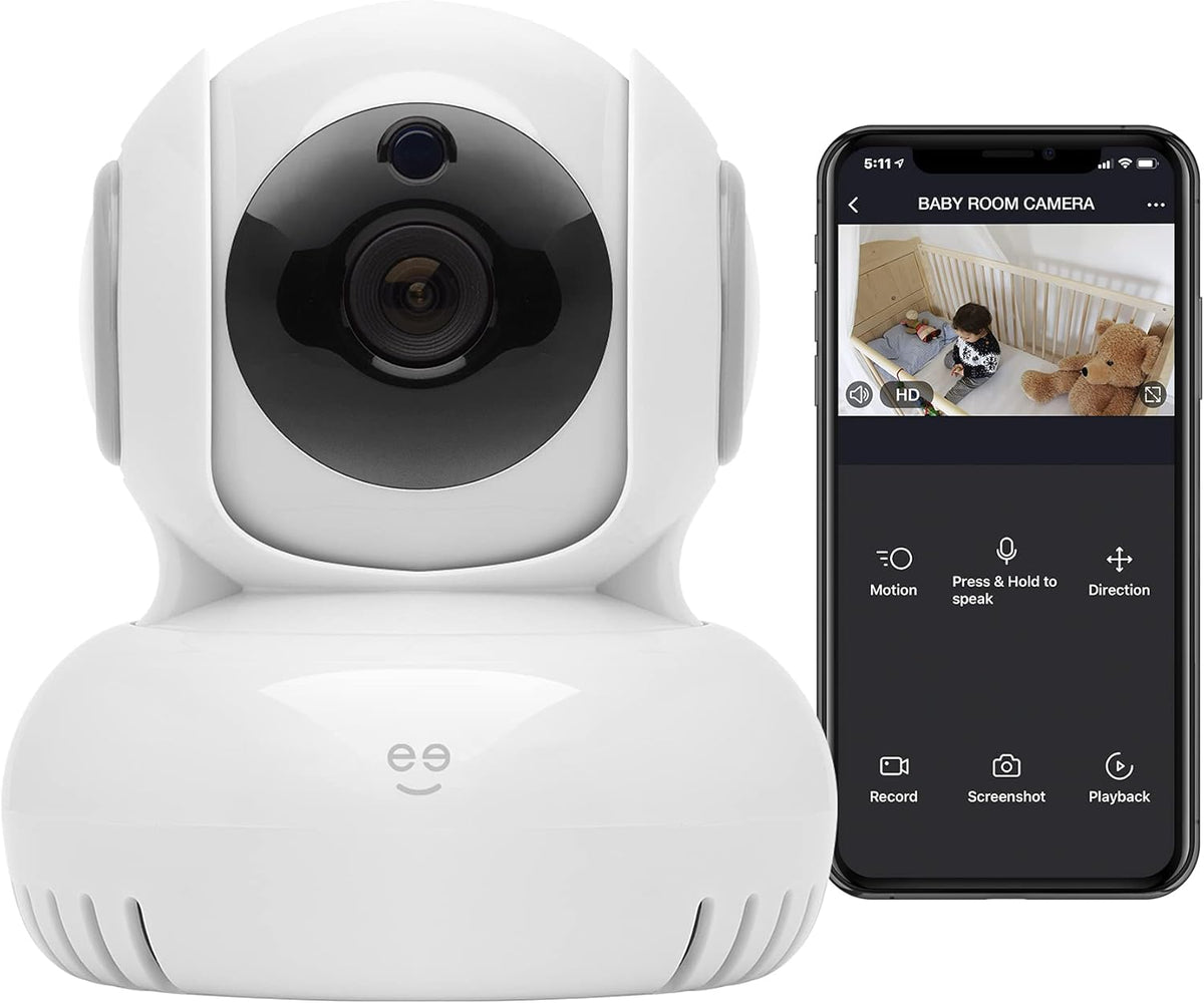 1080p Wireless Indoor Surveillance Camera, White, Pack of 2 B449940