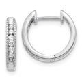 14kt White Gold Diamond Hinged Hoop Earrings P601650