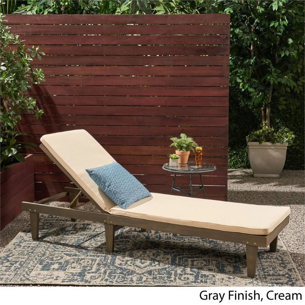 Acacia Wood Chaise Lounge S7917