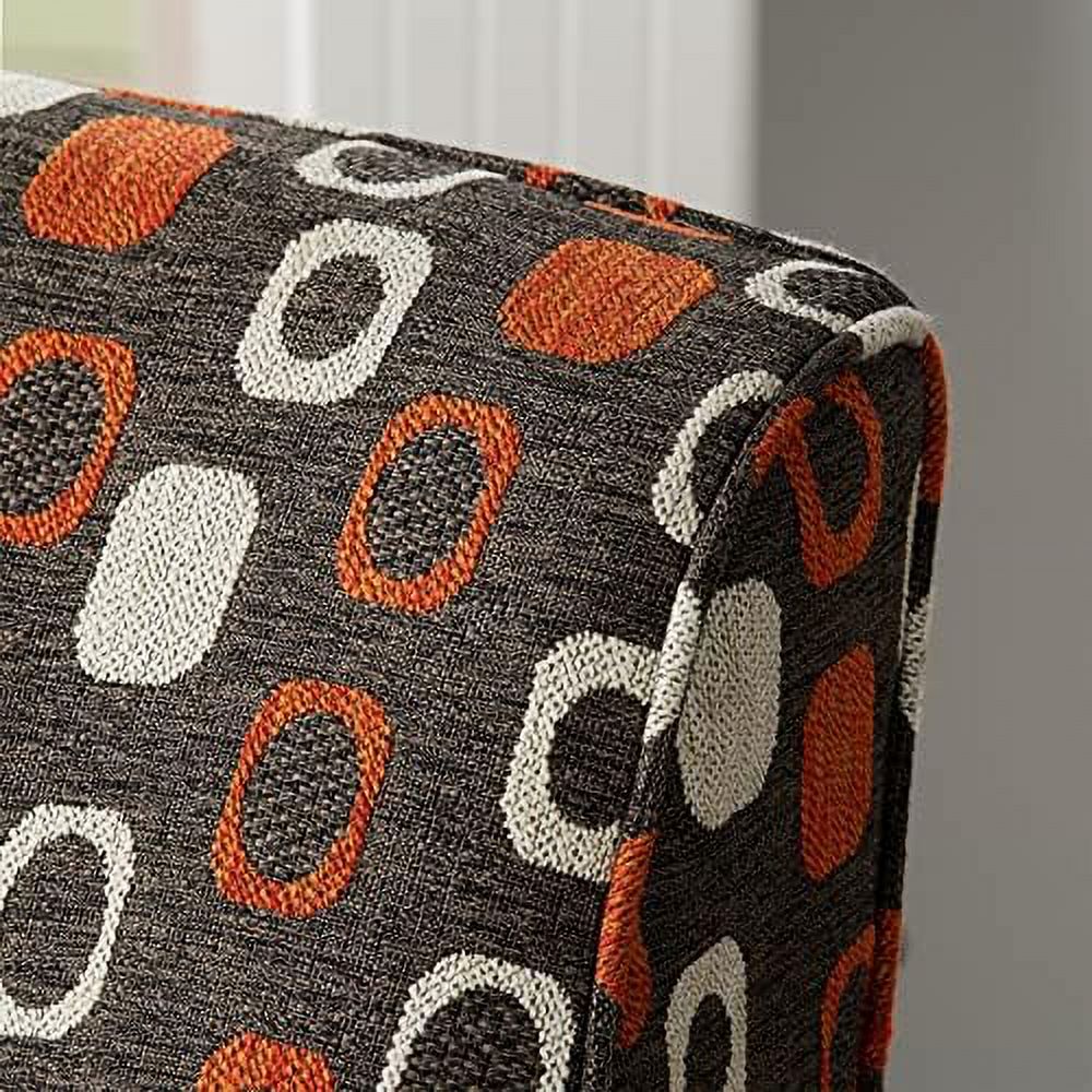Grey Pattern Linen Fabric Accent Chair I15208