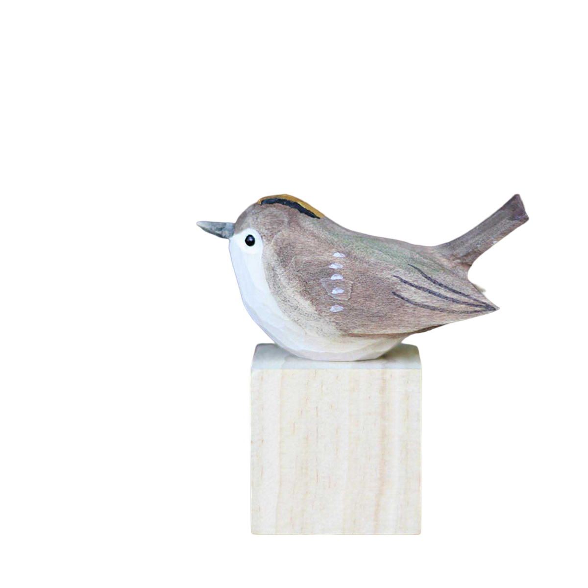 Golden-crowned Kinglet Figure Carving Hand-Made Decoration Miniature H8906