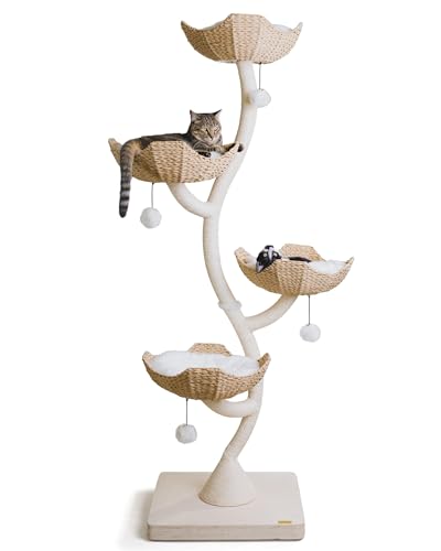 73" Tall Modern Cat Tree Scratching Tower B9948