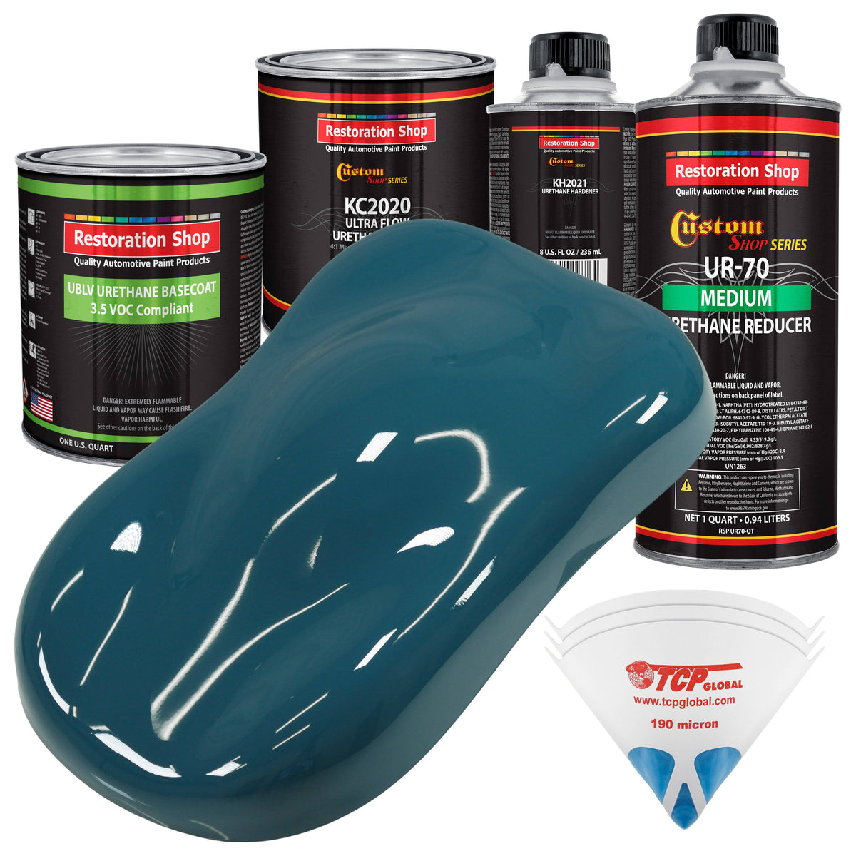 Transport Blue Low VOC Urethane Basecoat Car Auto Paint Kit D1449