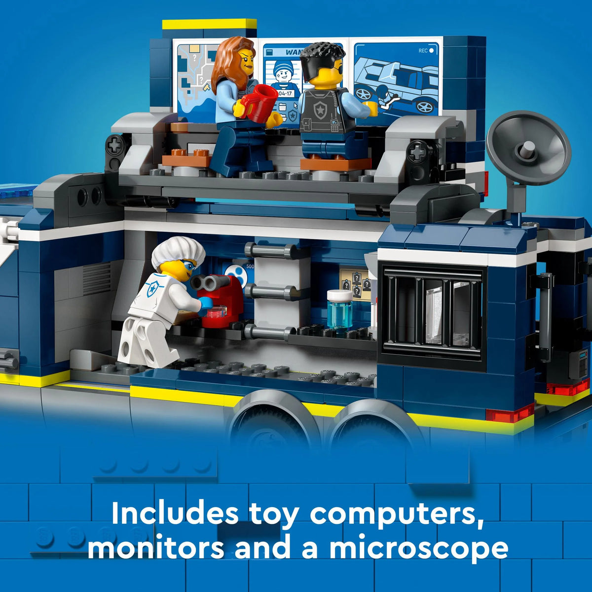 LEGO City Police Mobile Crime Lab Truck Toy with Quad Bike and 5 Minifigures Q995