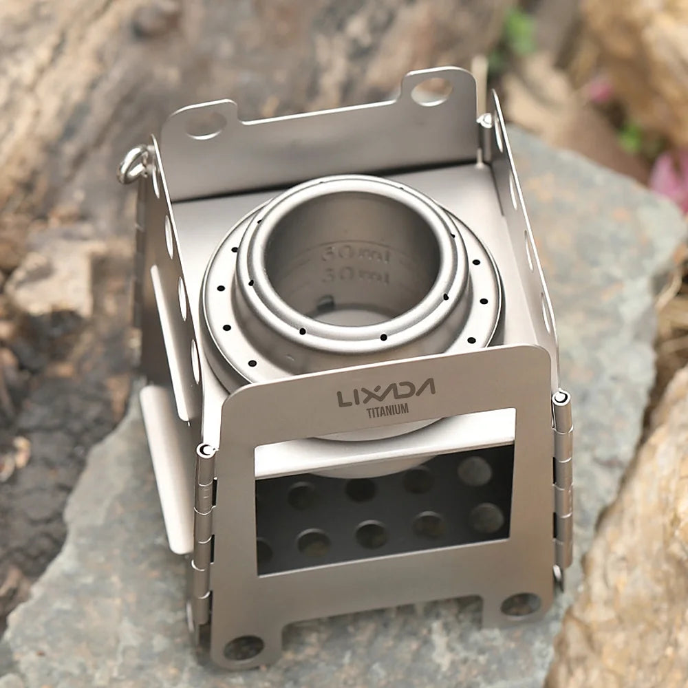 Titanium Folding Wood Pocket Camping Cooking U700791