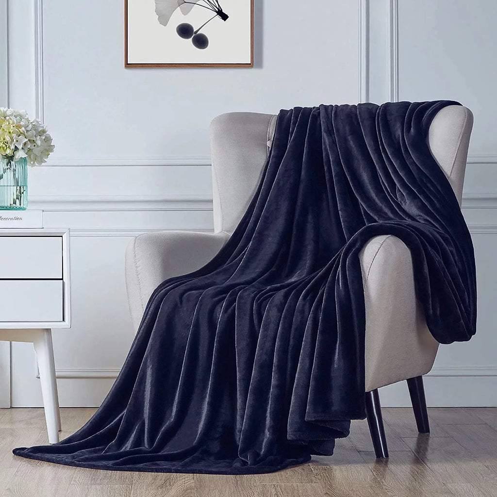 Ultra Soft Microplush Fleece Throw Blanket, 50 x 60, Orange, Machine Washable K902