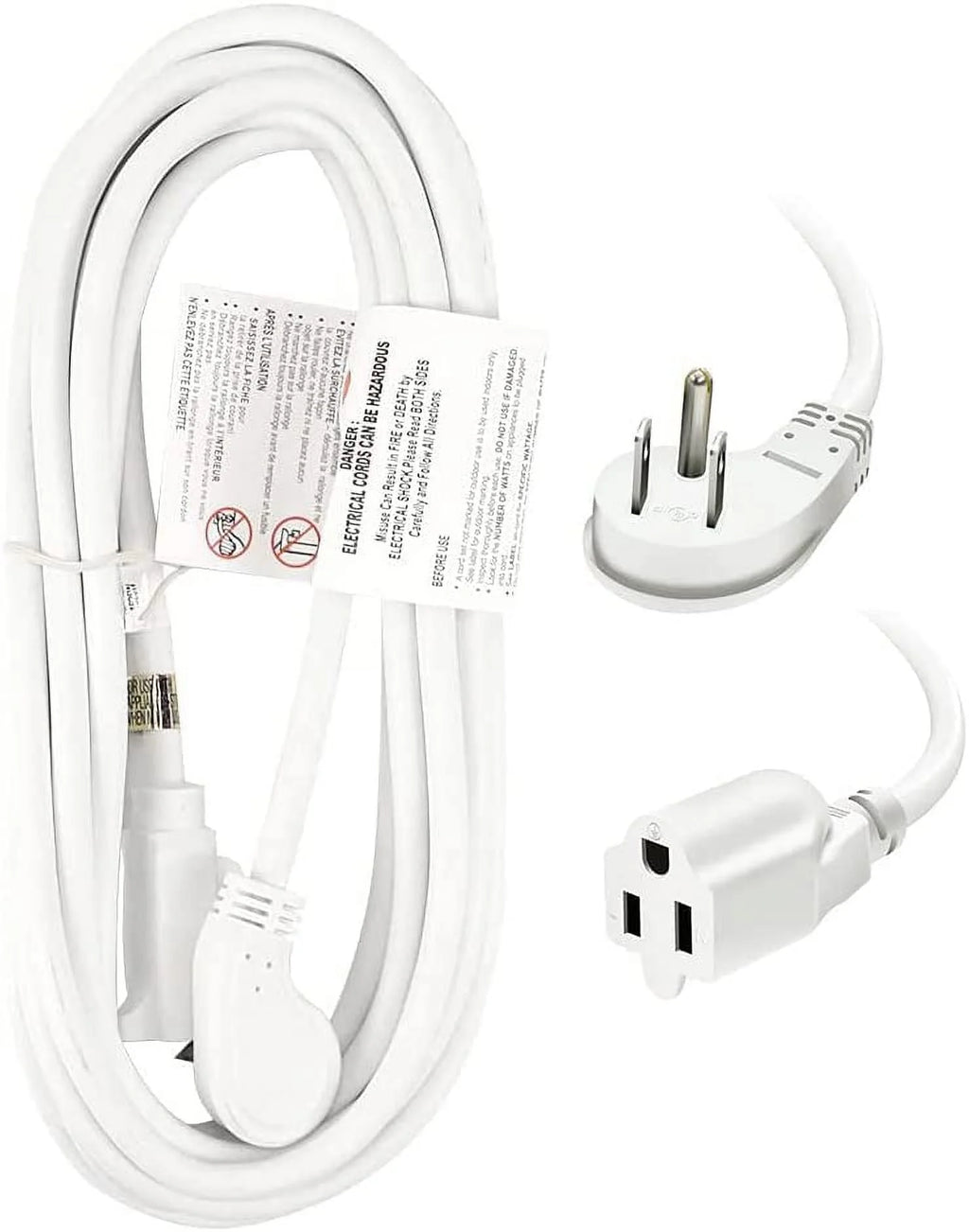 10 Ft 16/3 Flat Plug Indoor Extension Cord F16549