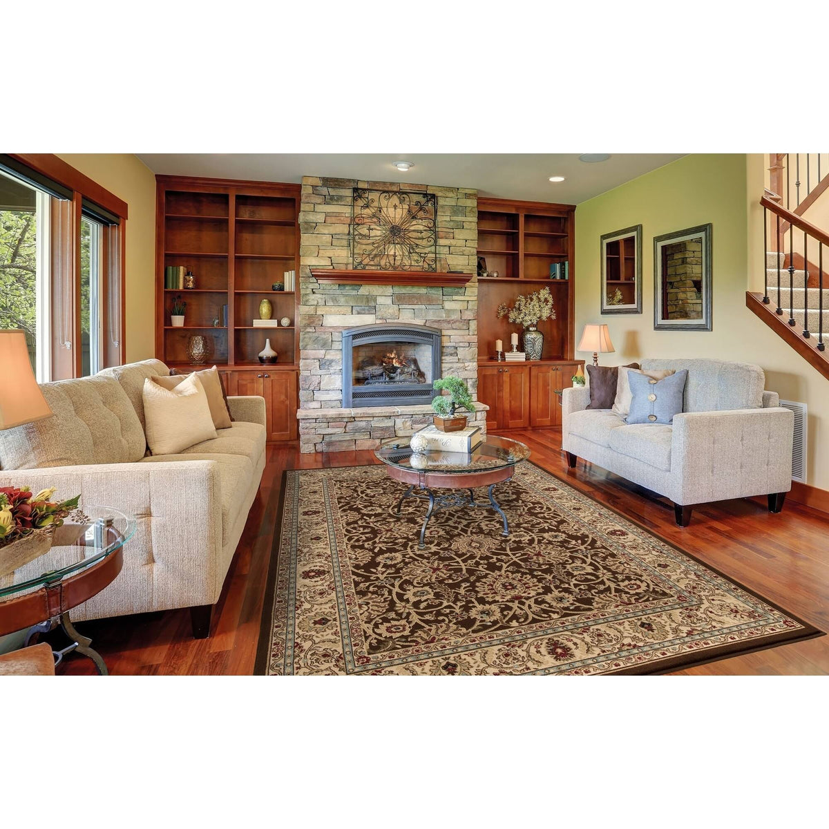 Brown Ankara Mahal Rug T3926